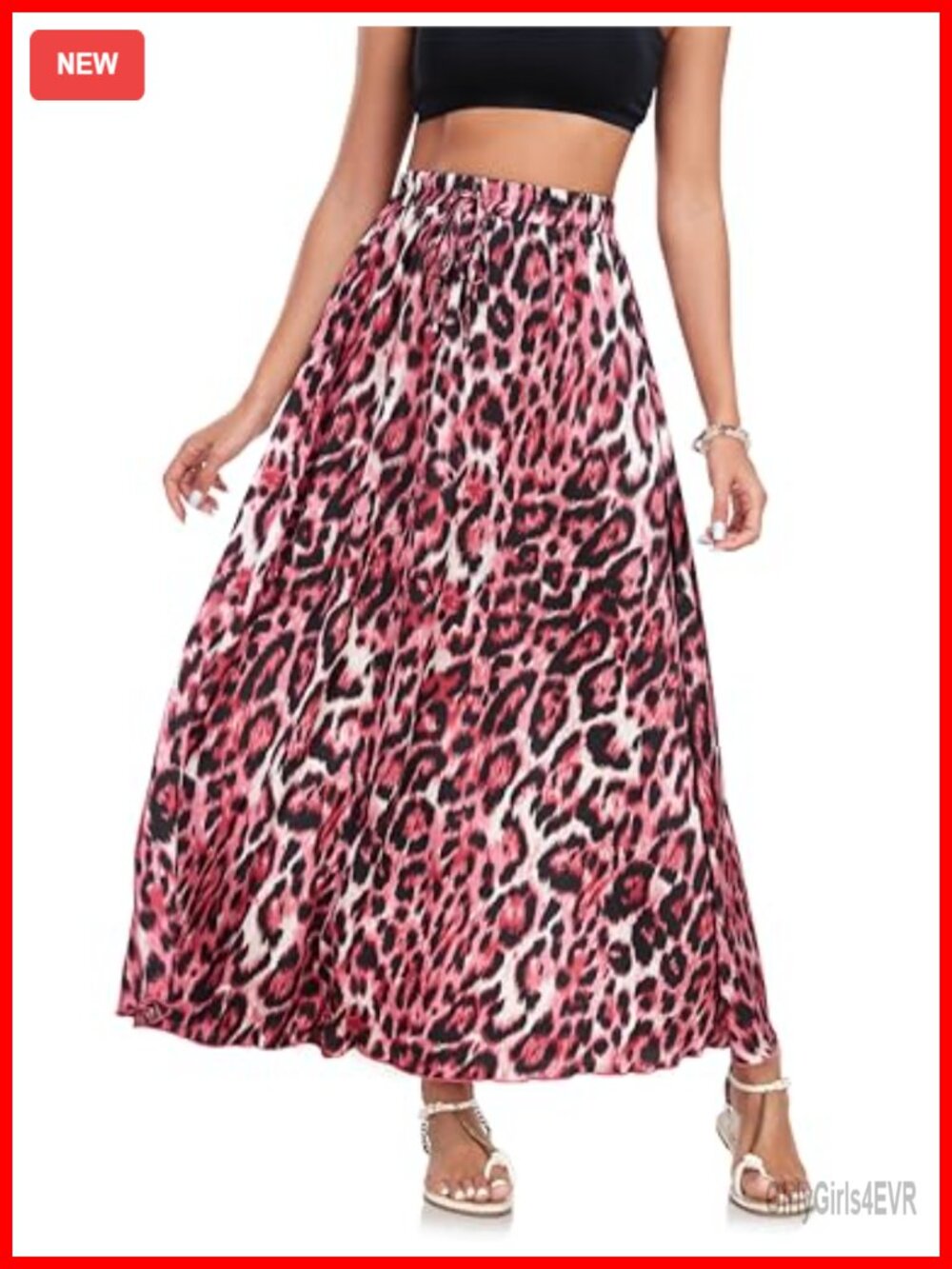 Women Maxi Skirt A-Line High Waisted Flowy Long Skirt Drawstring